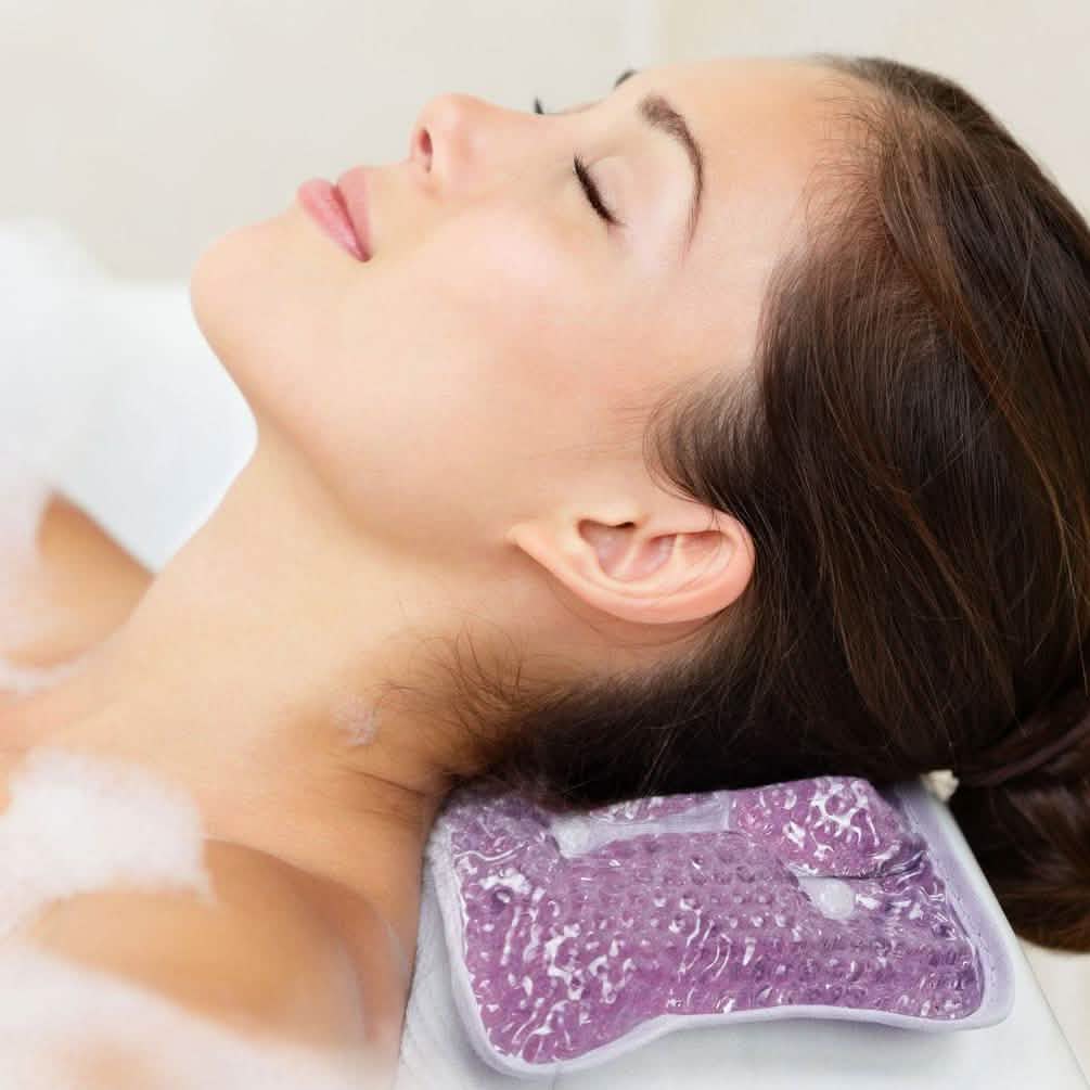 Paquete de 3: Almohada para spa fría y caliente, limón y lavanda, para aliviar el estrés