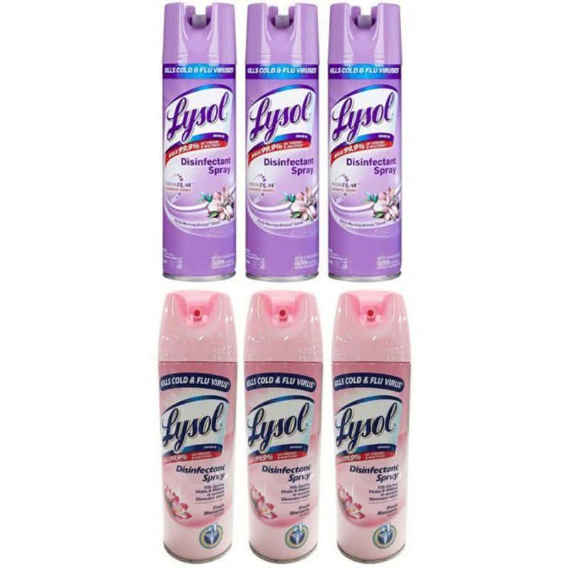Paquete de 3: Lysol Desinfectante en Aerosol 12oz