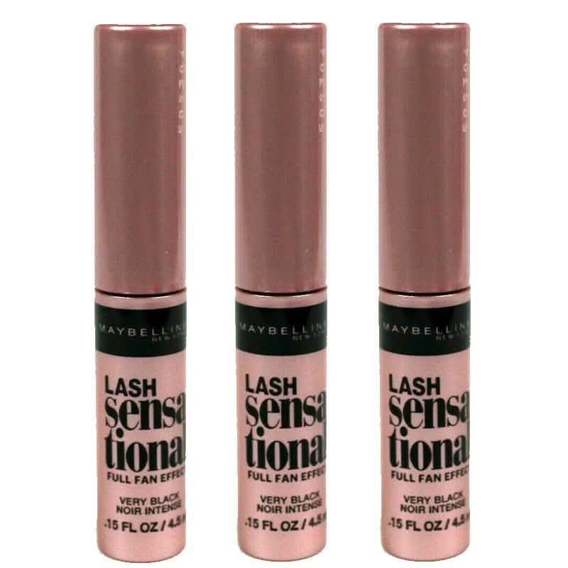 Paquete de 3: Máscara de pestañas mini Maybelline Lash Sensational Intense
