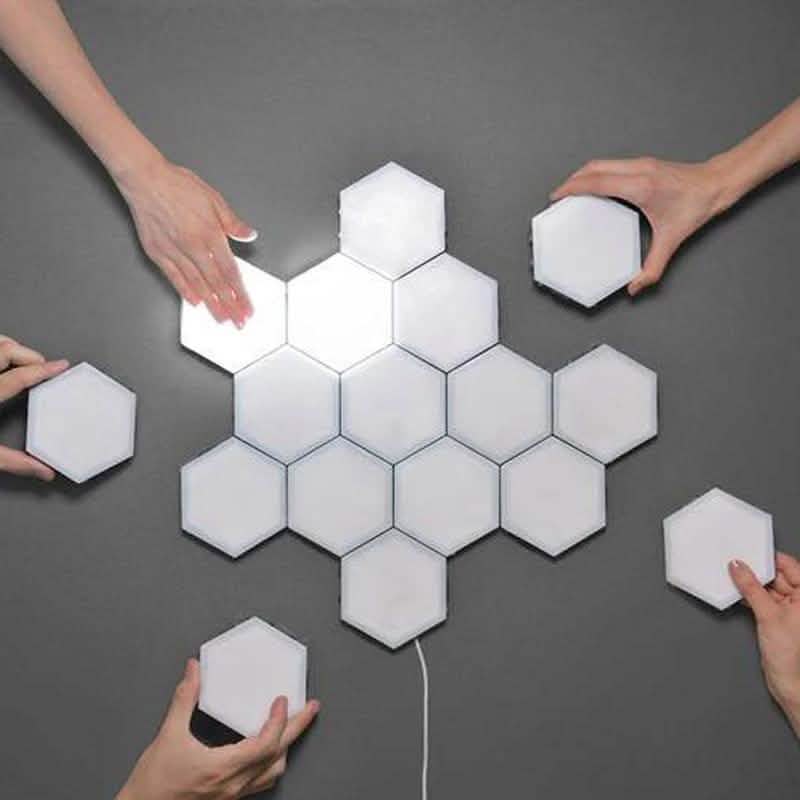 Paquete de 3: Nueva Lámpara LED Modular Hexagonal Táctil