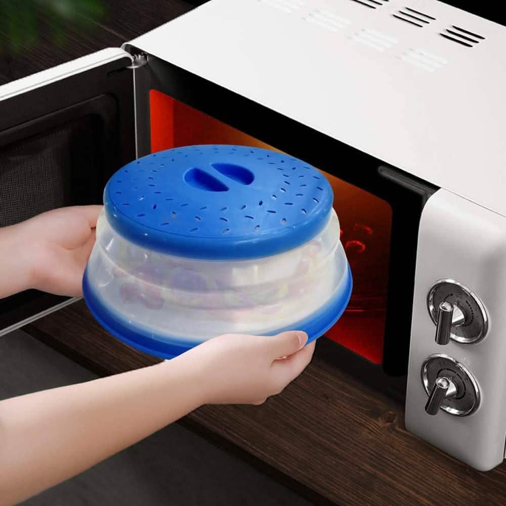 Paquete de 3: Tapa de plato de comida plegable OUZIFISH de 10.5 pulgadas