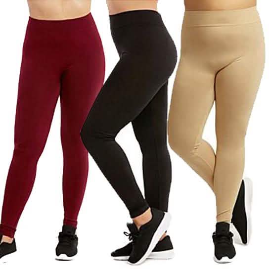 Paquete de 3: Leggings de yoga casuales ultrasuaves para mujer de talla grande
