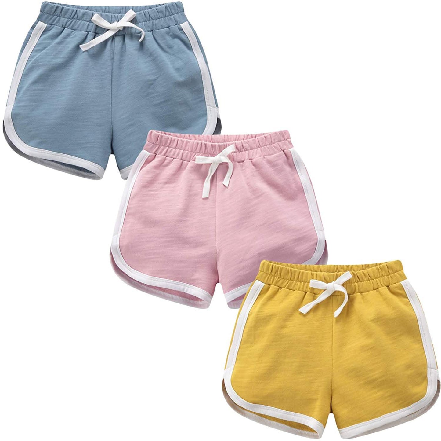 Paquete de 3: Pantalones cortos deportivos de algodón para correr