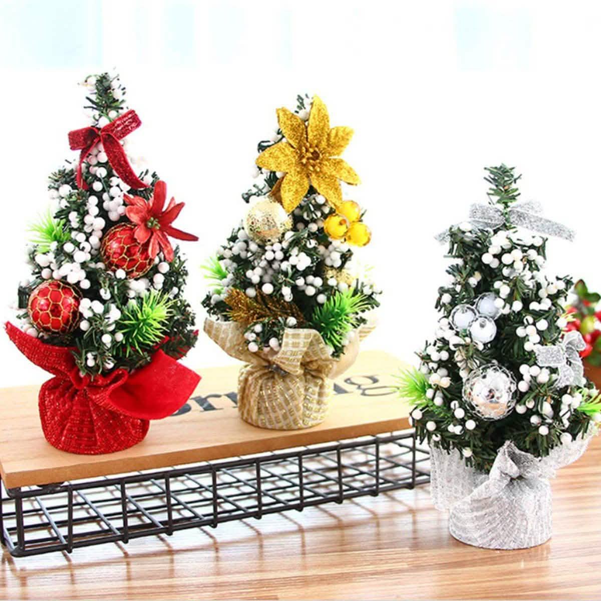 Paquete de 3: Mini árbol de Navidad de mesa