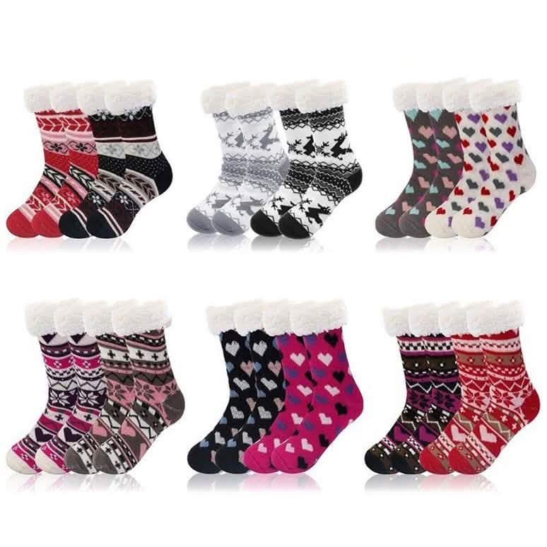 3-Pack: Calcetines de Felpa Sherpa Surtidos para Mujer