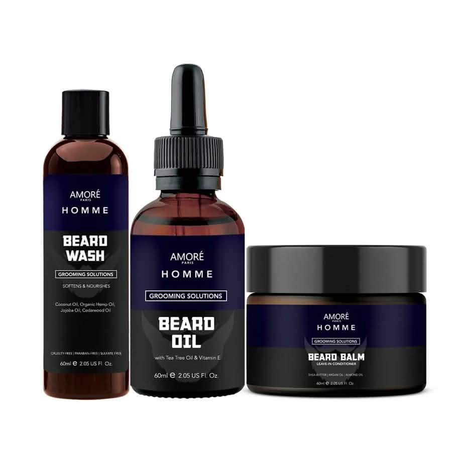 Set de 3 piezas: Kit de cuidado y aseo de barba definitivo
