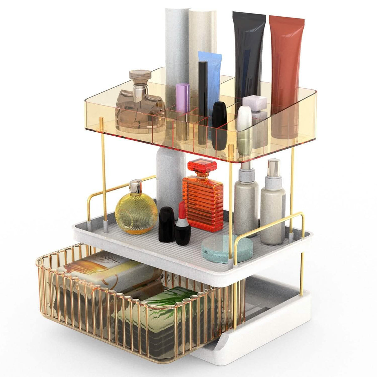 Organizador de Maquillaje de 3 Niveles