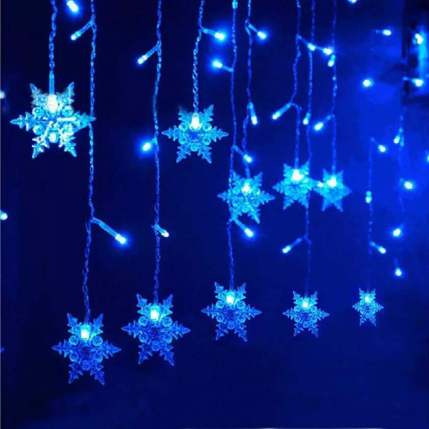 Guirnalda de luces LED de copo de nieve, 3.5M y 96LED
