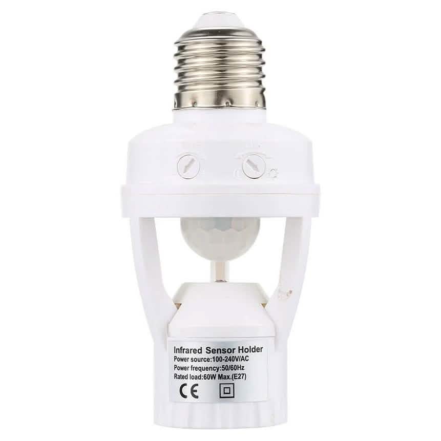 Luz LED E27 con sensor de movimiento infrarrojo PIR de detección 360 grados