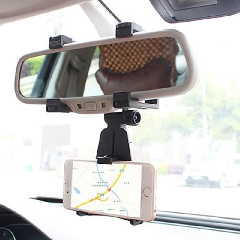 Soporte de teléfono para espejo retrovisor con giro de 360 grados