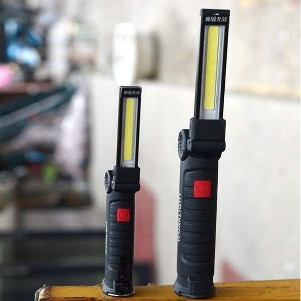 Lámpara de inspección con rotación de 360° LED + COB Lámpara de trabajo recargable inalámbrica flexible