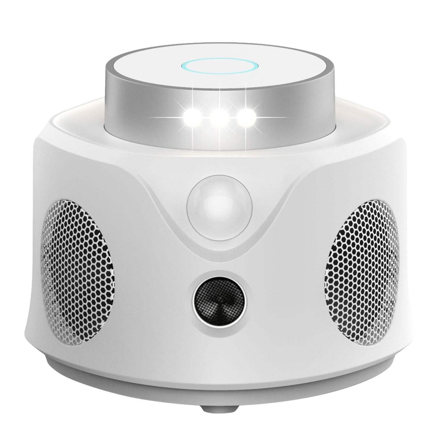 Repelente Ultrasónico de Ratones para Interiores de 360° con 3 Modos y 9 Luces Estroboscópicas