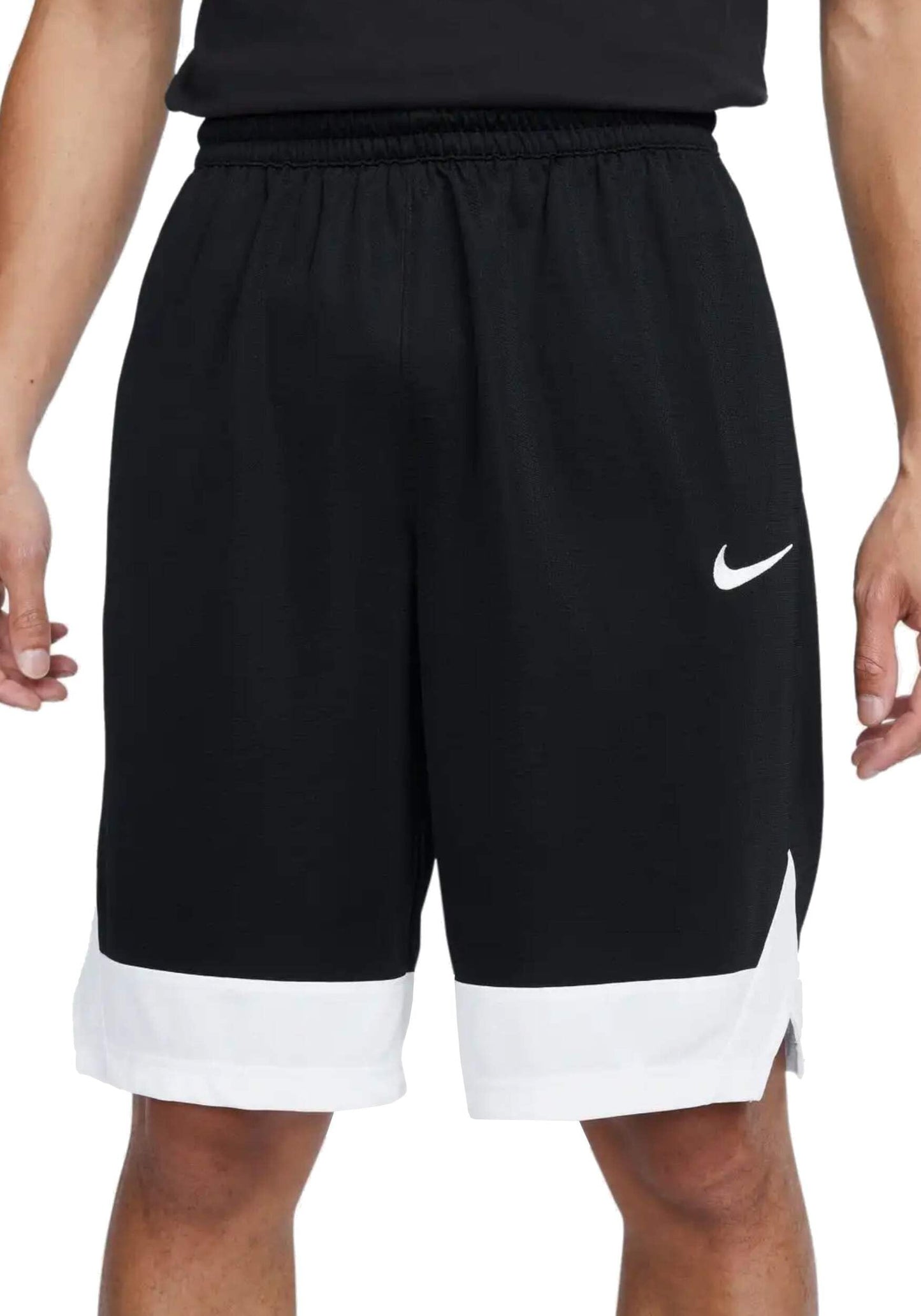 Nike Pantalón Corto de Baloncesto Dri-FIT Icon para Hombre Negro/Blanco/Blanco/Blanco Grande