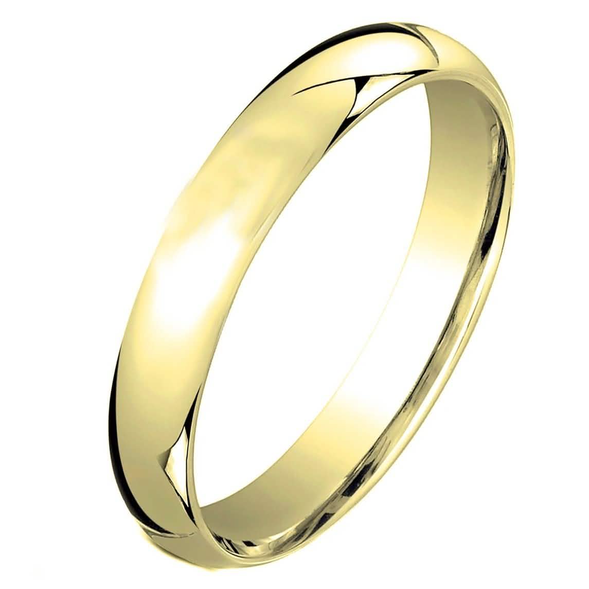 Anillo de bodas unisex de ajuste cómodo de 3MM