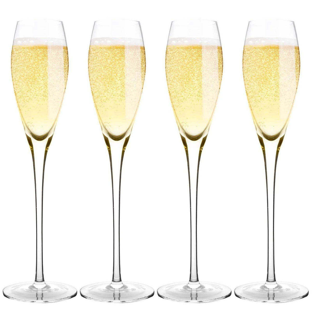 Paquete de 4: Copas de vino tinto/blanco de cristal soplado a mano estándar Bella Vino