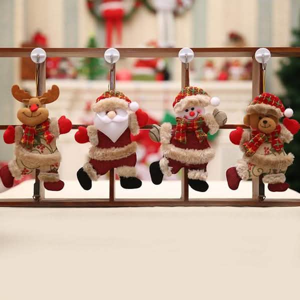 Paquete de 4: Colgantes de muñeca navideños para regalo
