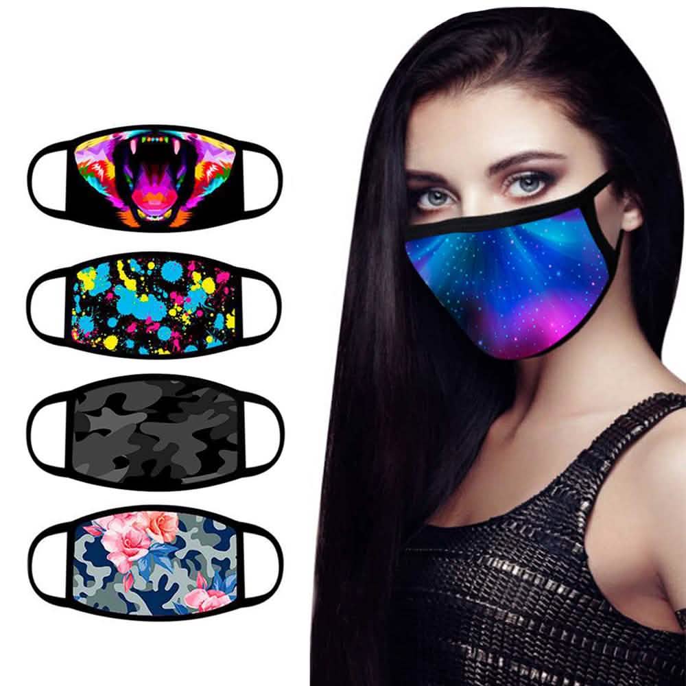 Paquete de 4: Mascarilla de algodón reutilizable