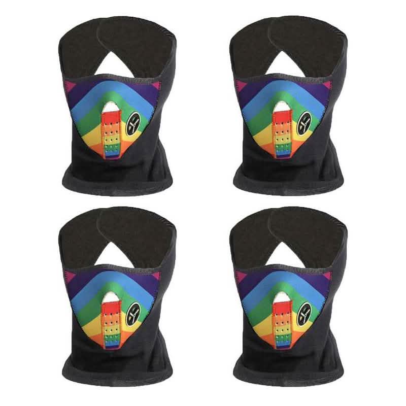 Paquete de 4: Mascarilla de esquí de invierno unisex Rainbow