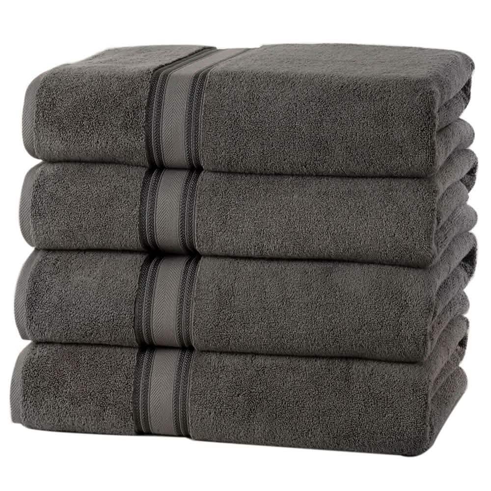 Juego de 4 piezas: toallas de baño de algodón de 550 GSM Zero Twist