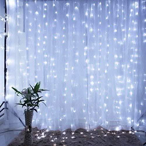 Cortina de luces LED de 448 LED, 2 x 6 m, con 8 modos de luz y función de memoria