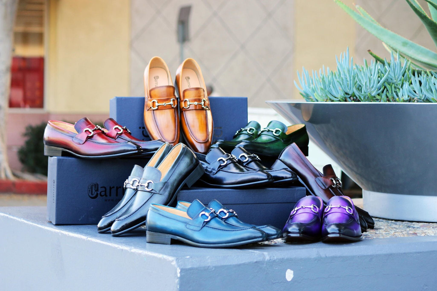 Carrucci Calfskin Loafer - Red