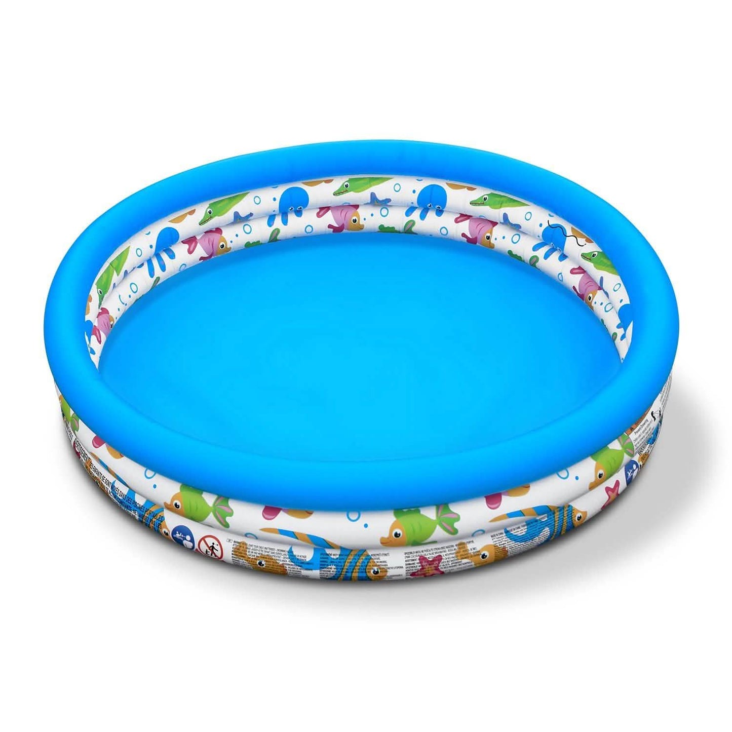 Piscina hinchable de 48 x 10 pulgadas con 3 tapones de drenaje de agua de terciopelo
