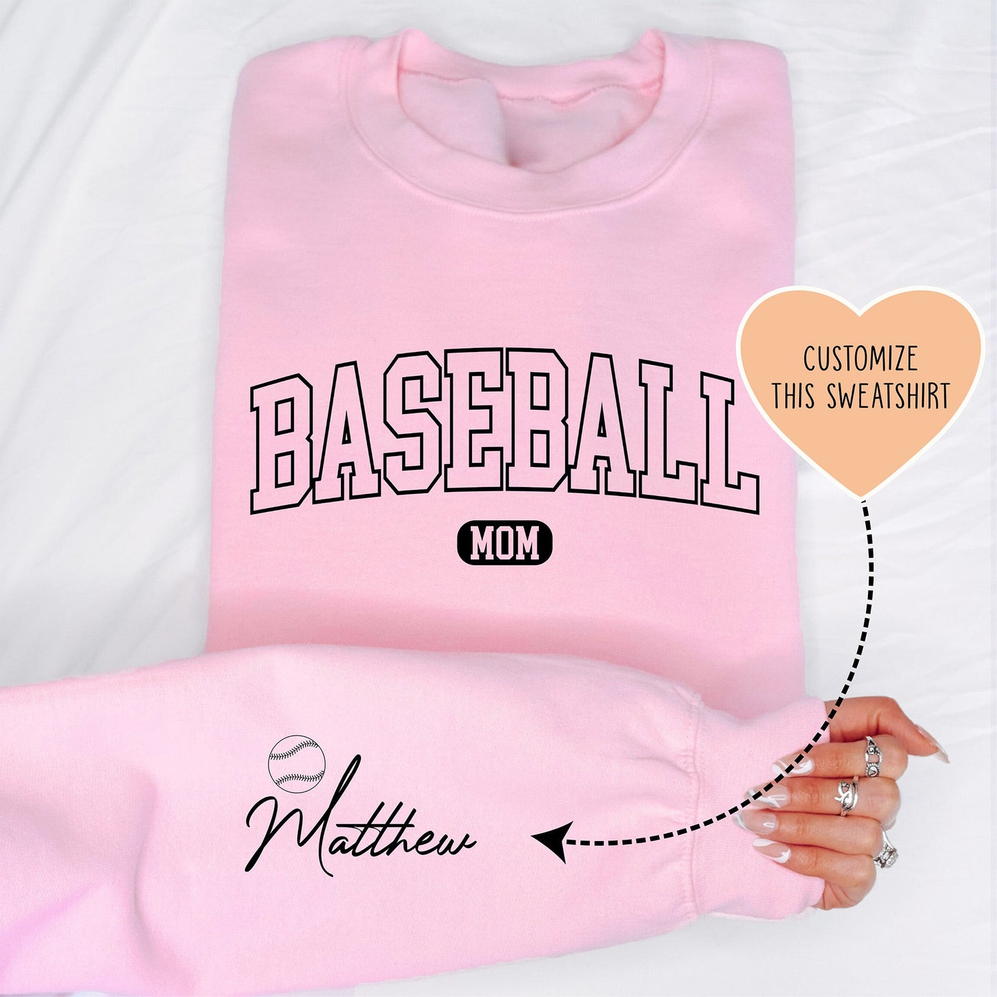 Custom Baseball Mom Sweatshirt