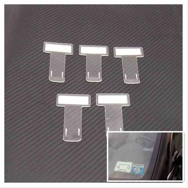 Paquete de 5: Clip Adhesivo para Tickets de Estacionamiento de Vehículos