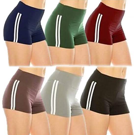 Paquete de 5: Shorts deportivos atléticos variados de yoga para mujer