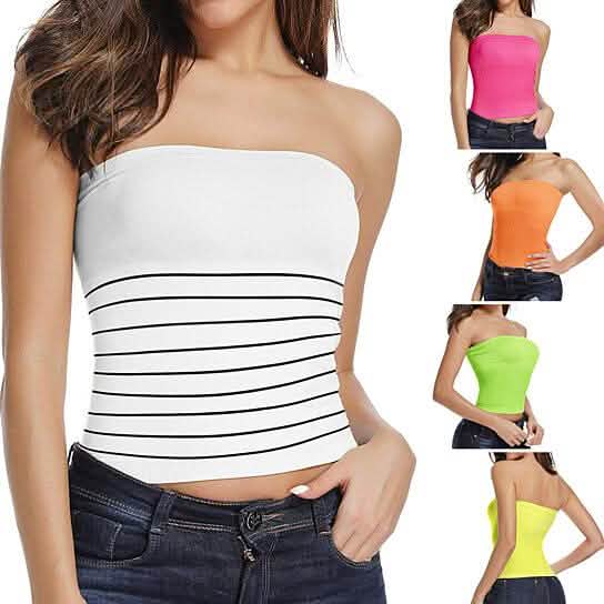 Paquete de 5: Bandeau elástico sin costuras de largo extra para mujer