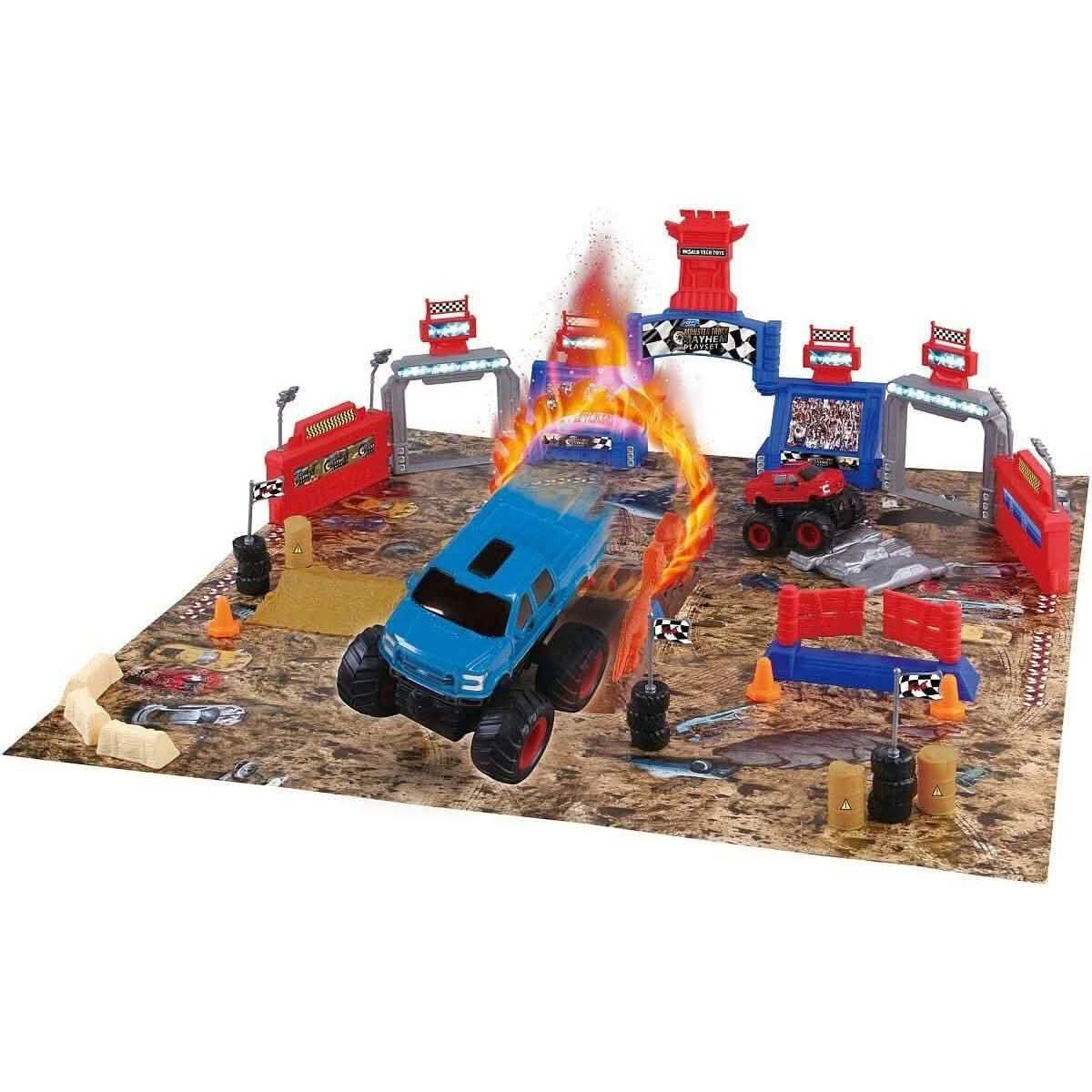 Juego de 54 piezas: Monster Truck Mayhem con fricción - Paquete de 2 Ford