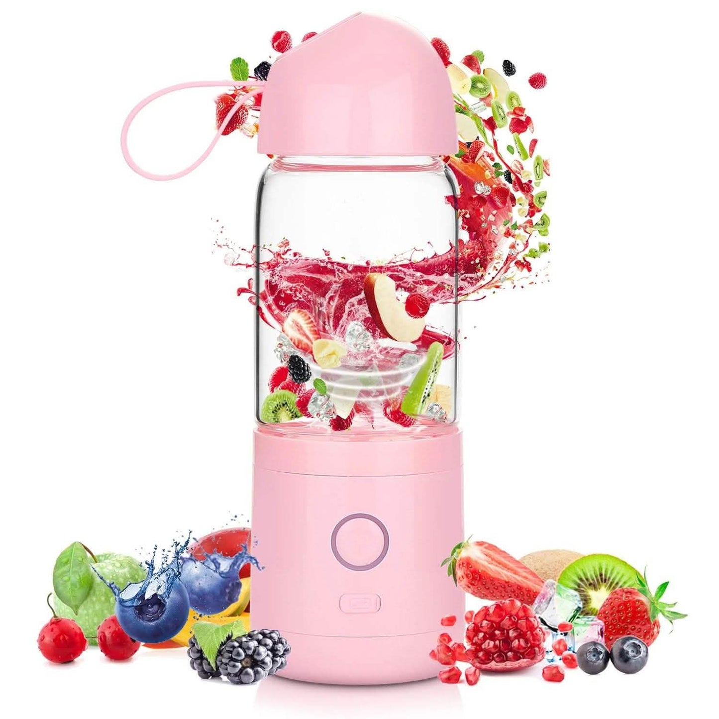 Batidora portátil USB de 550 ml, recargable, exprimidor, licuadora, botella batidora de zumo