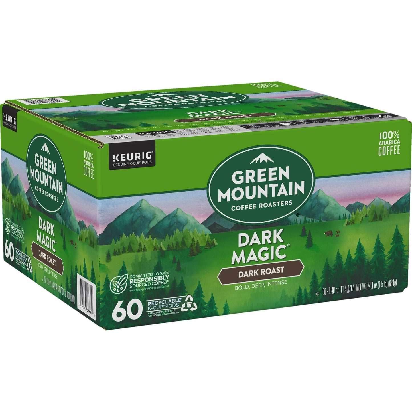Green Mountain Coffee Roasters, Cápsulas de café K-Cup Dark Magic Tostado Oscuro, 60 unidades