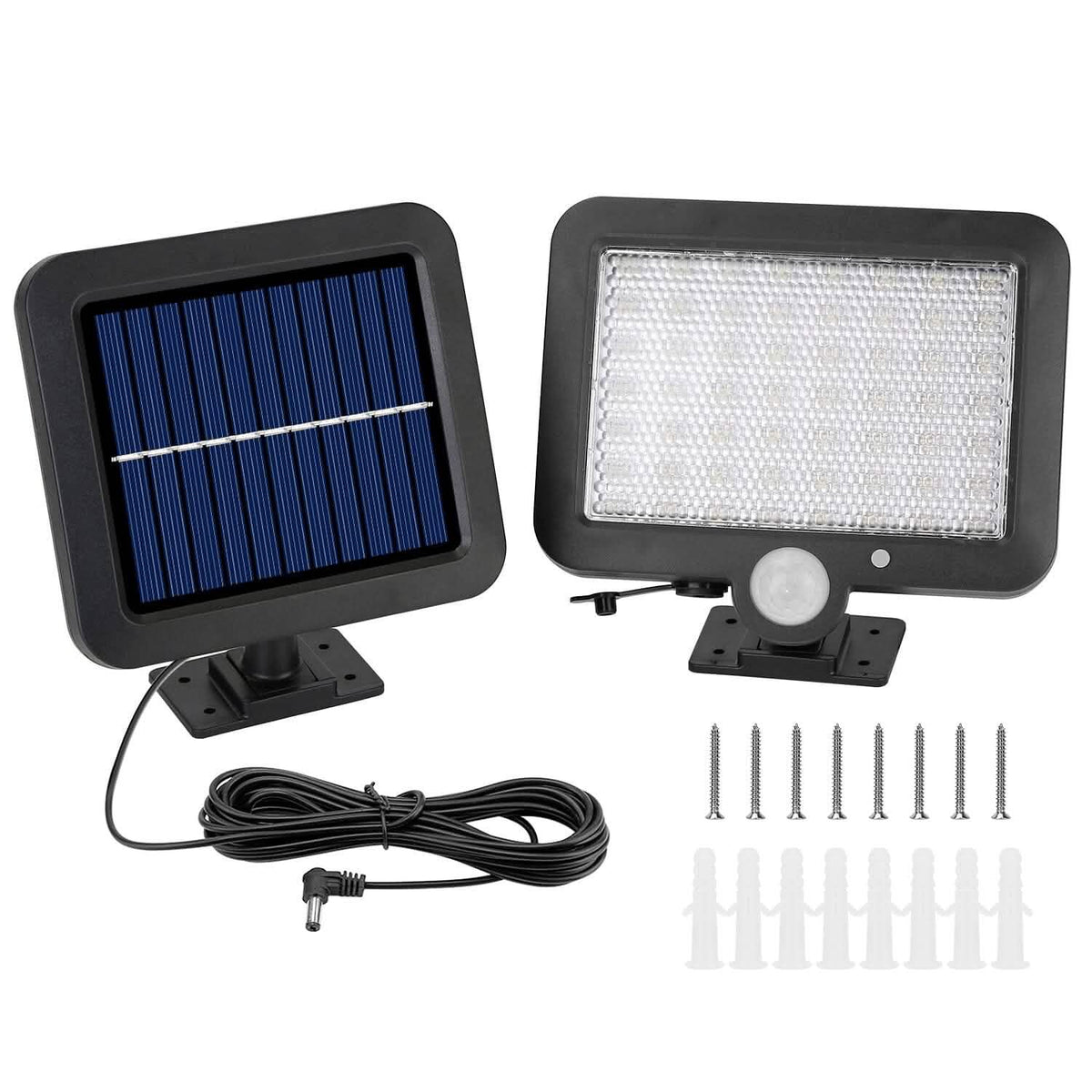 Foco LED solar de seguridad para exteriores con 56 LEDs