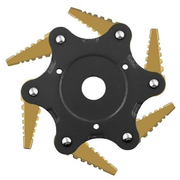 Cuchilla de cortacésped de 6 hojas, cuchillas de metal para desbrozadora, cuchilla de podadora