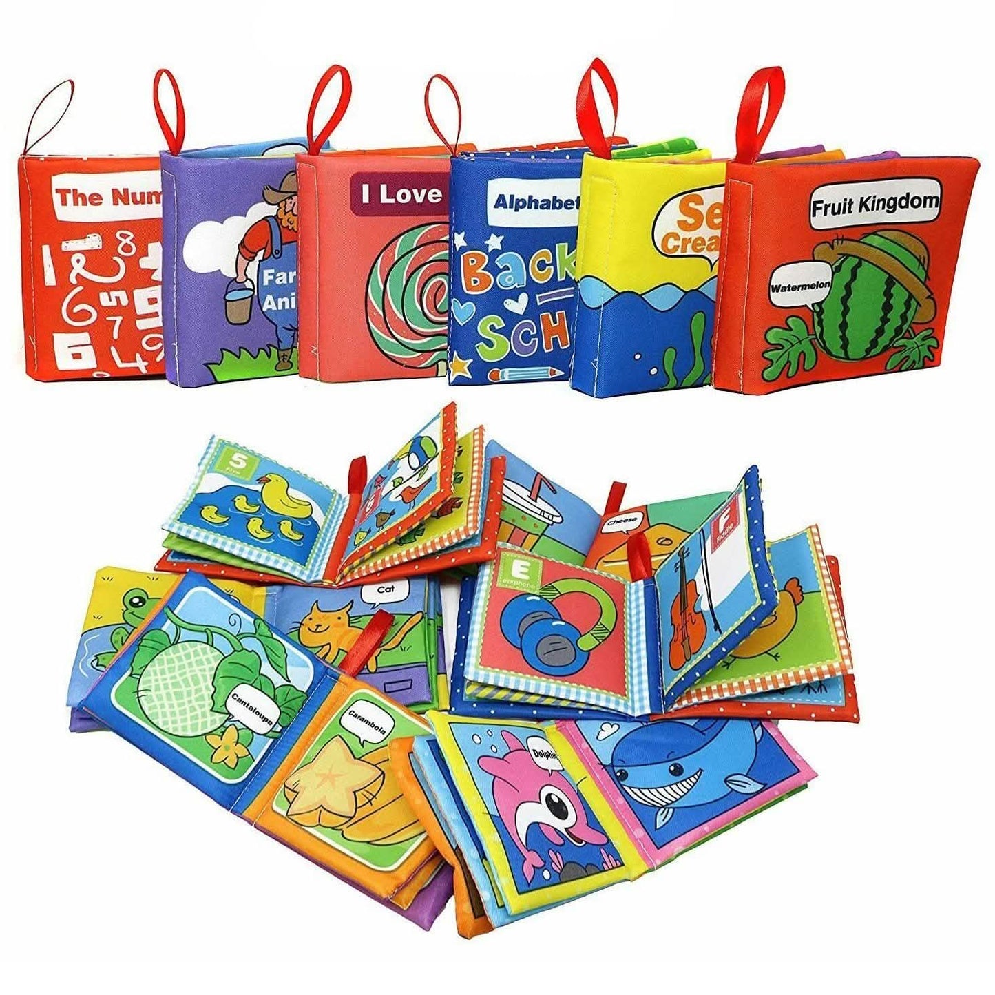 Paquete de 6: libros de tela suave Smart Novelty