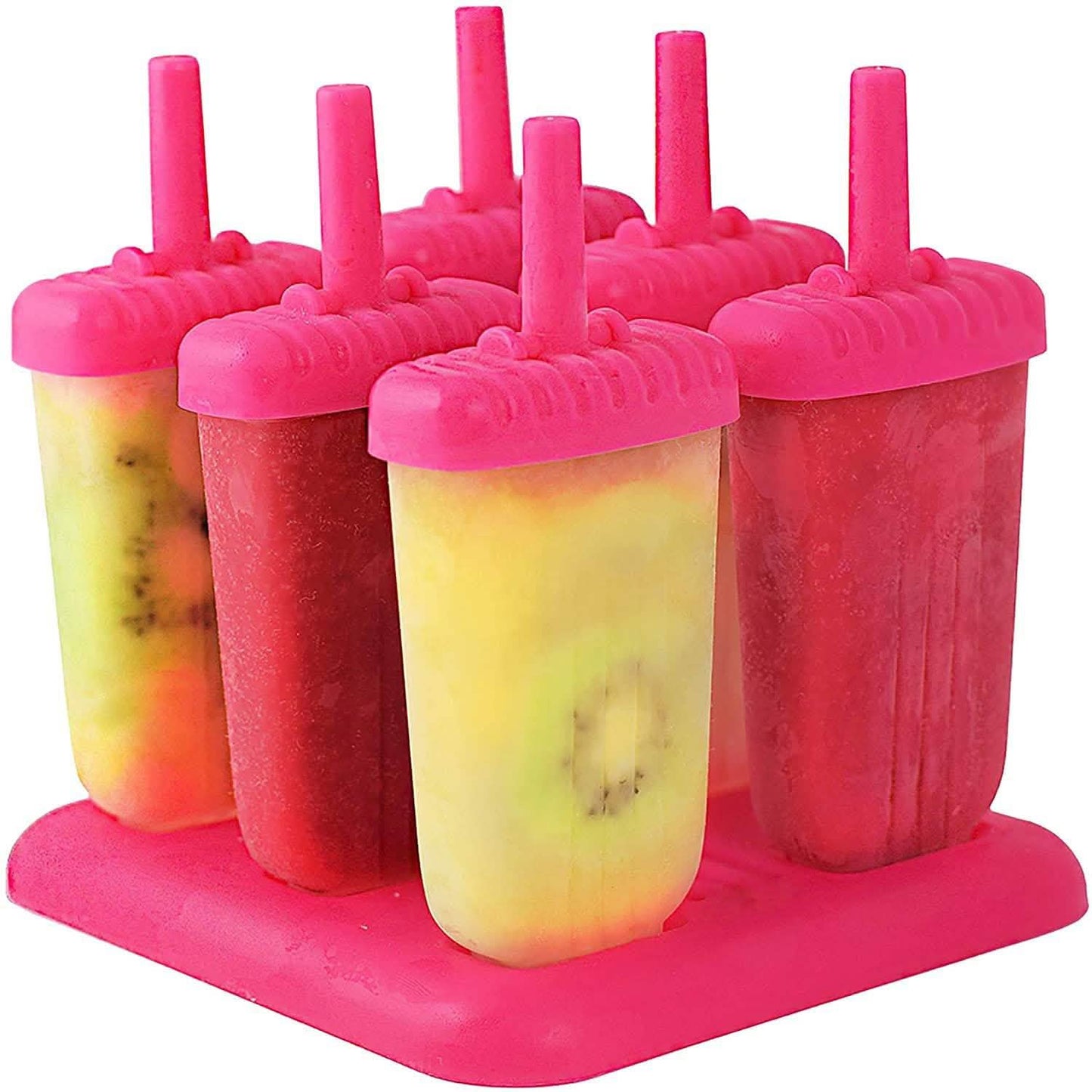 6 unidades: Moldes reutilizables para hacer polos, helados o paletas DIY