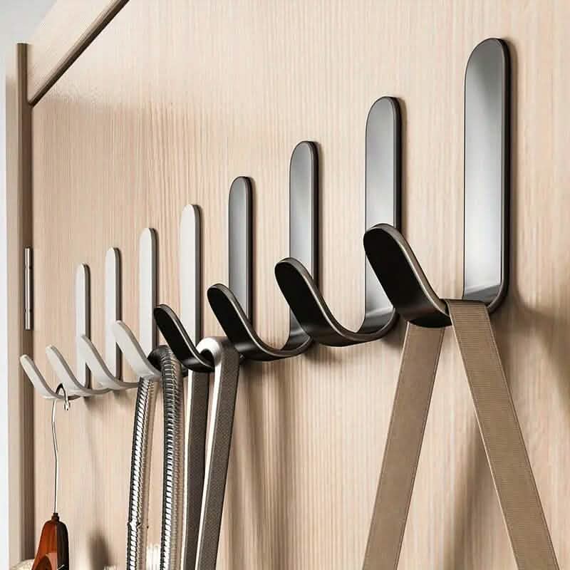6 piezas: Ganchos en forma de J de fácil instalación