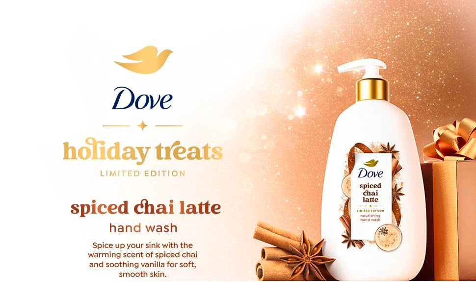 Jabón Líquido para Manos Dove Edición Limitada Holiday Treats para Nutrición Profunda Chai Latte Especiado 12 oz