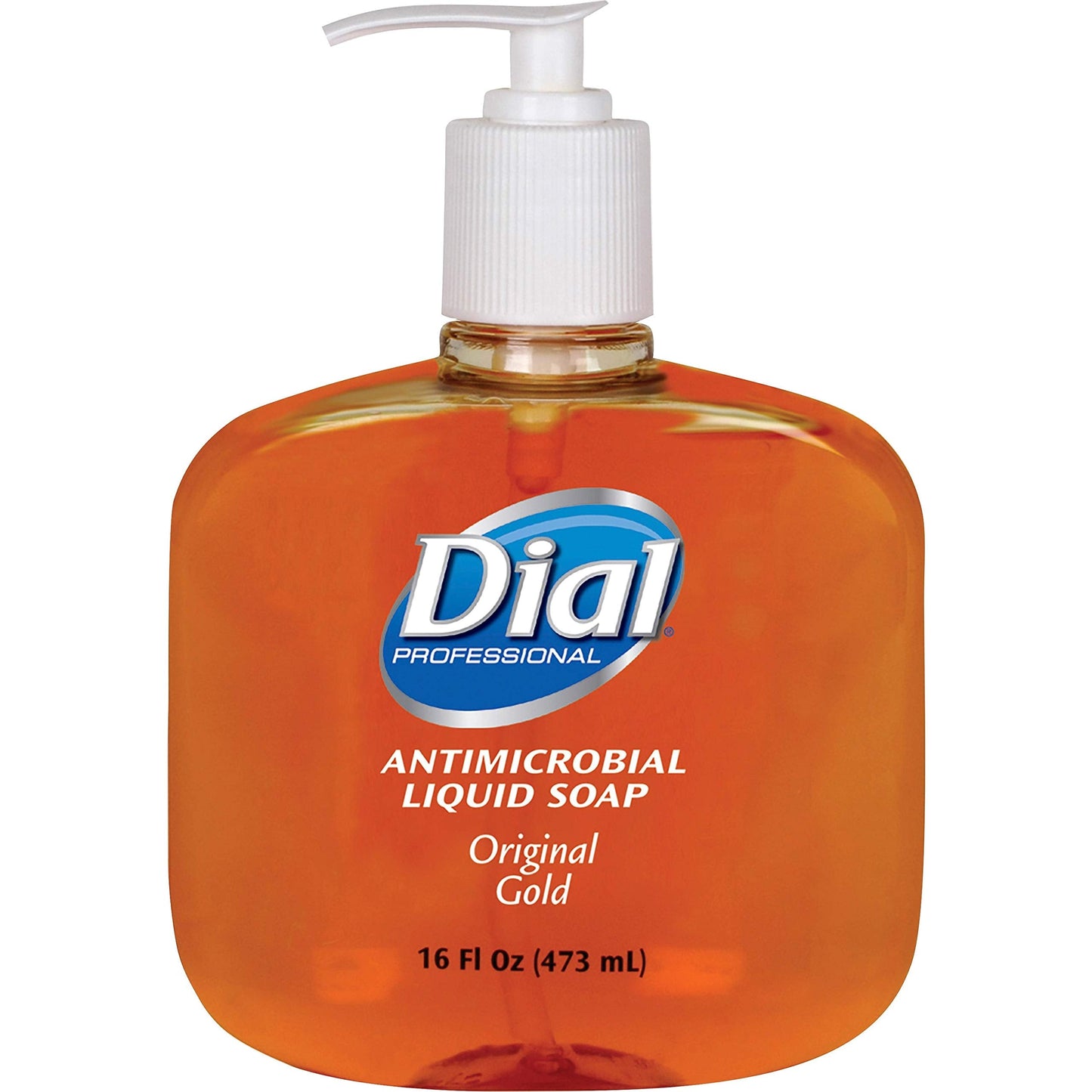Jabón Líquido Antibacterial para Manos Dial Professional Gold, Botella con Dispensador de 16 oz (Paquete de 12)