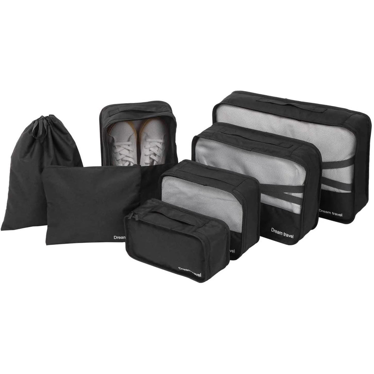 Paquete de 7: Bolsa de almacenamiento de viaje FITNATE transpirable, ligera y duradera