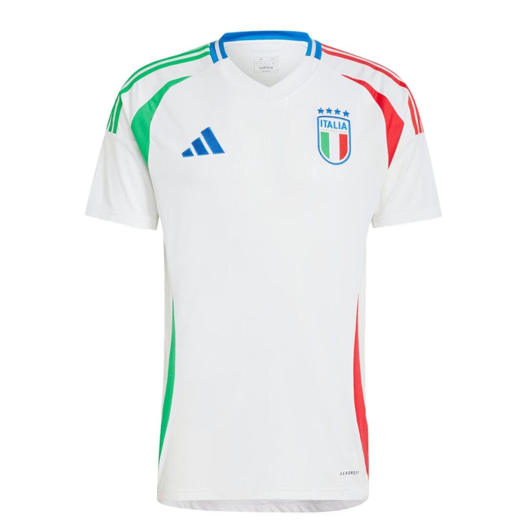 adidas Camiseta de la segunda equipación de Italia 2024 para hombre, color blanco