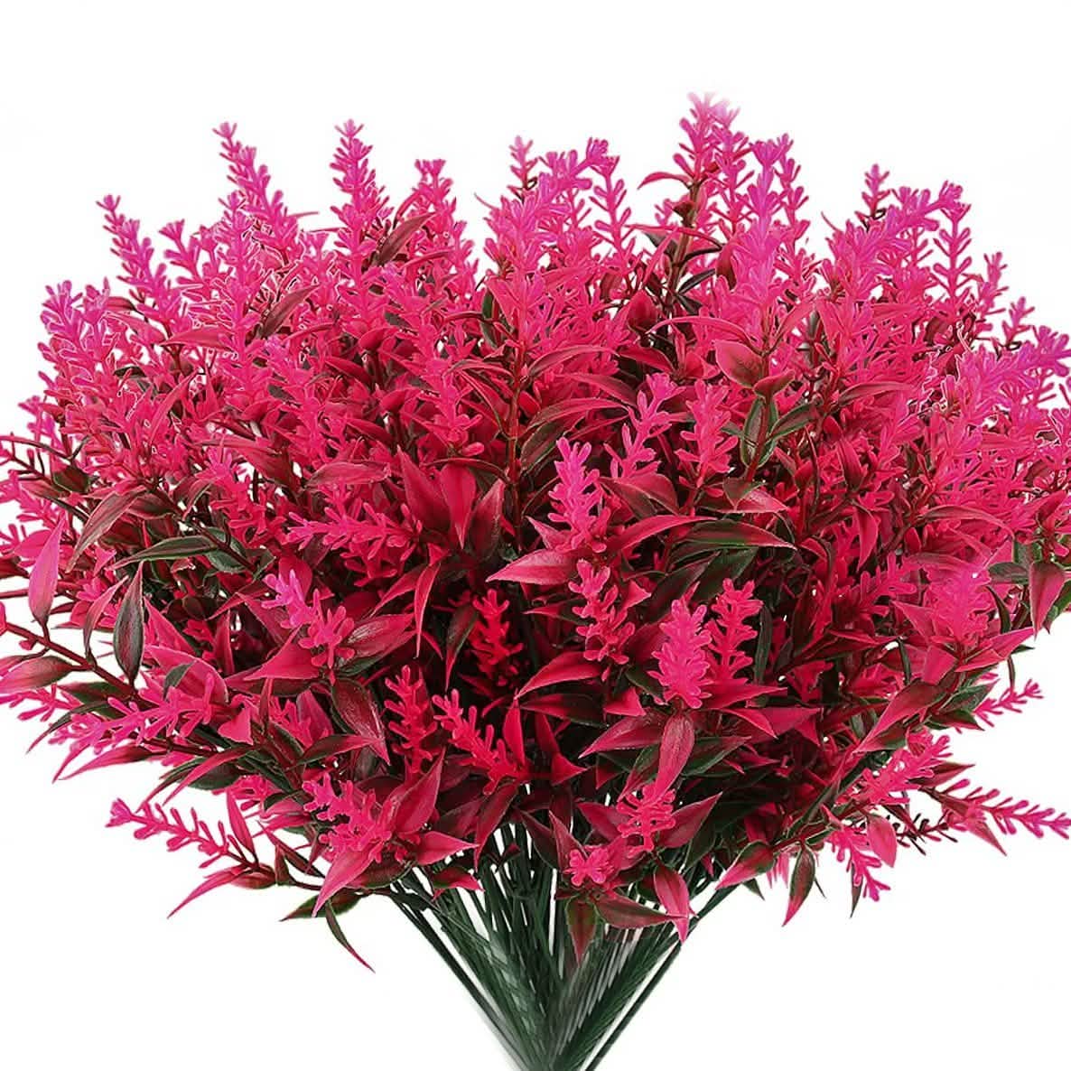 8 Paquetes de Decoración Floral Artificial de Lavanda de Plástico