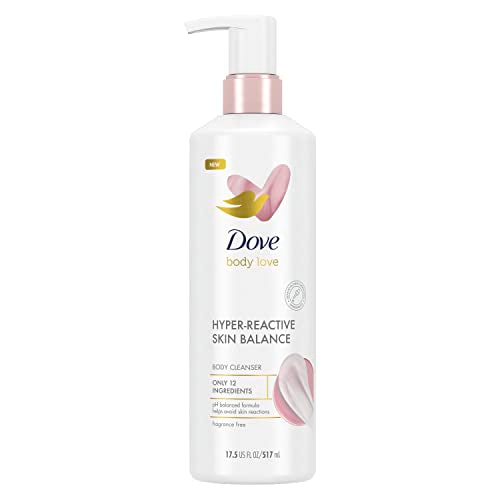 Dove Body Love Limpiador Corporal Balance Piel Hiperreactiva para Piel Ultrasensible Propensa a Reacciones Sin Fragancia Gel de Ducha con Solo 12 Ingredientes 517 ml