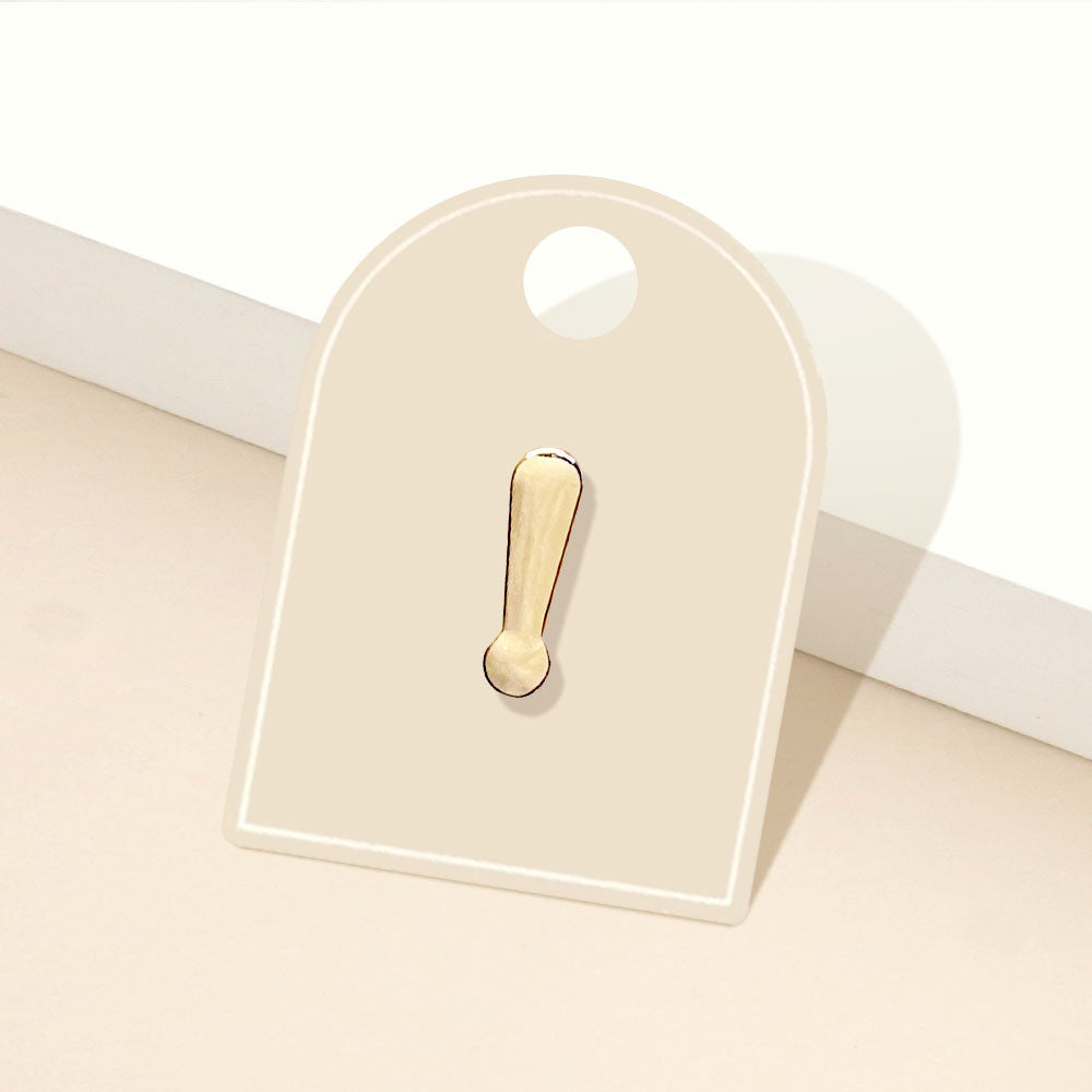 Women's Metal Exclamation Mark Lapel Mini Pin Brooch