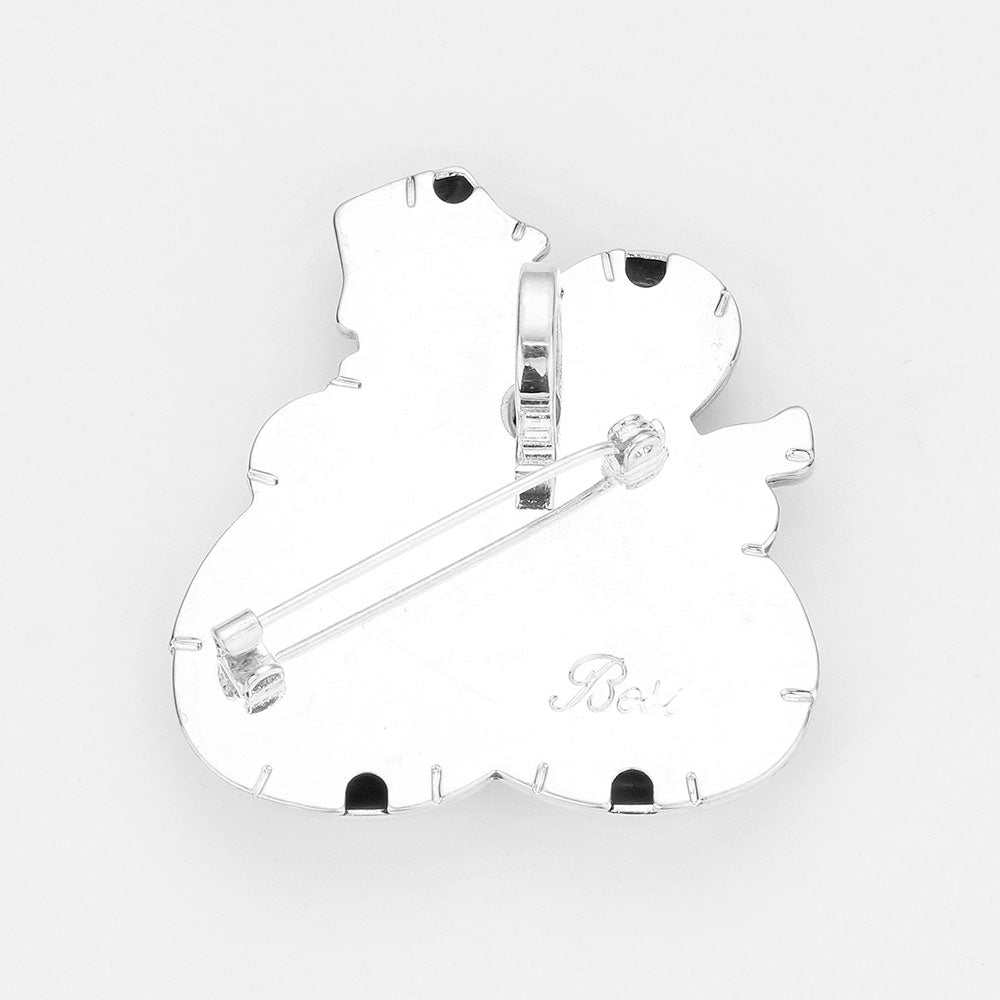 Christmas Metal Snowman Pin Brooch Pendant