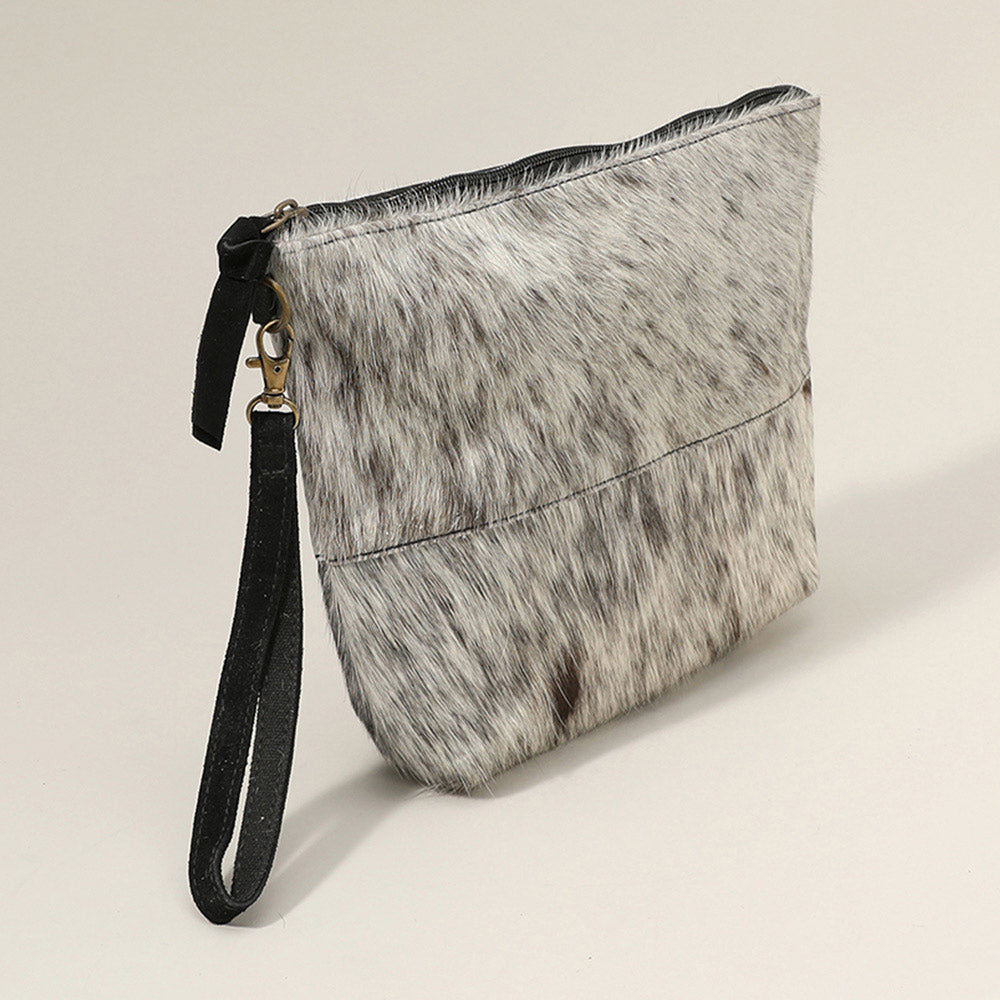 Animal Patterned Genuine Leather Clutch Bag