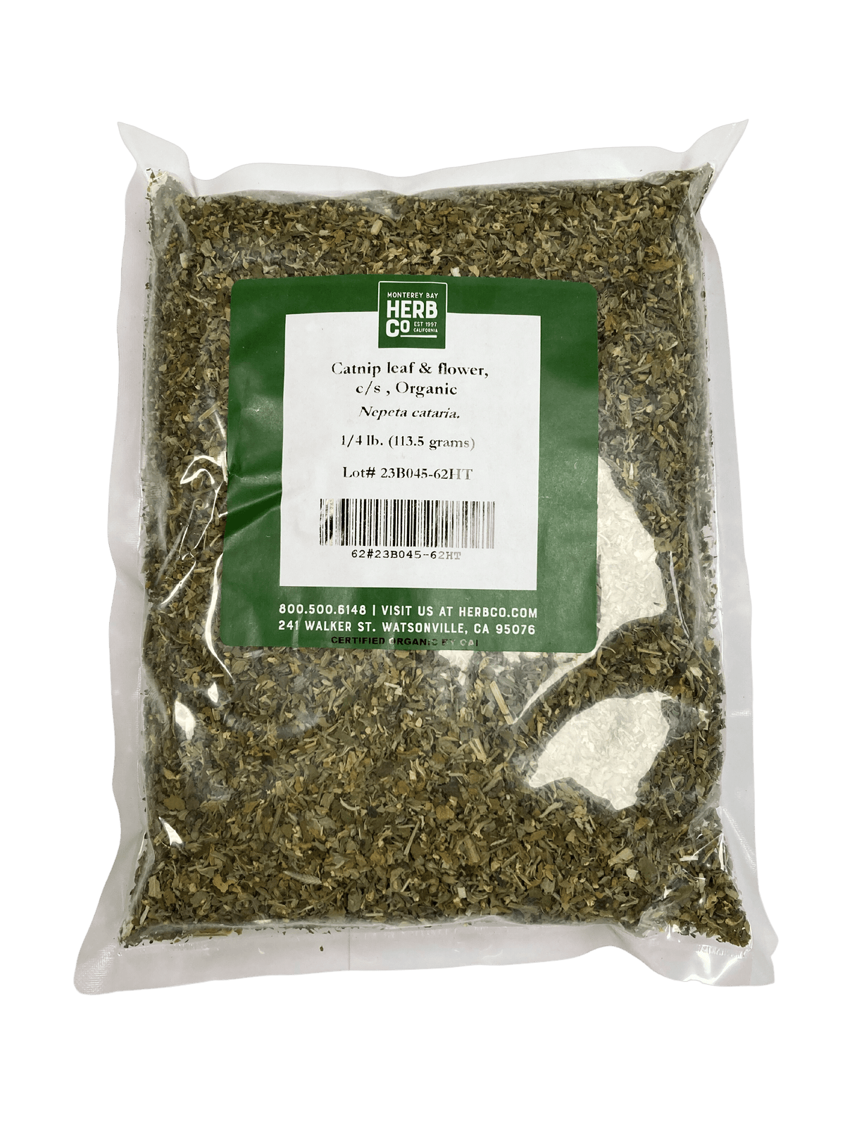 Catnip Leaf and Flower, Organic, Cut, Sifted