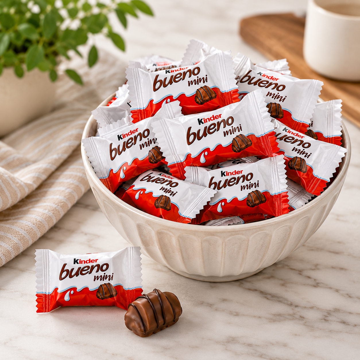 Kinder Bueno Minis – Crispy Milk Chocolate Wafer with Hazelnut Cream – Bulk Value Bag