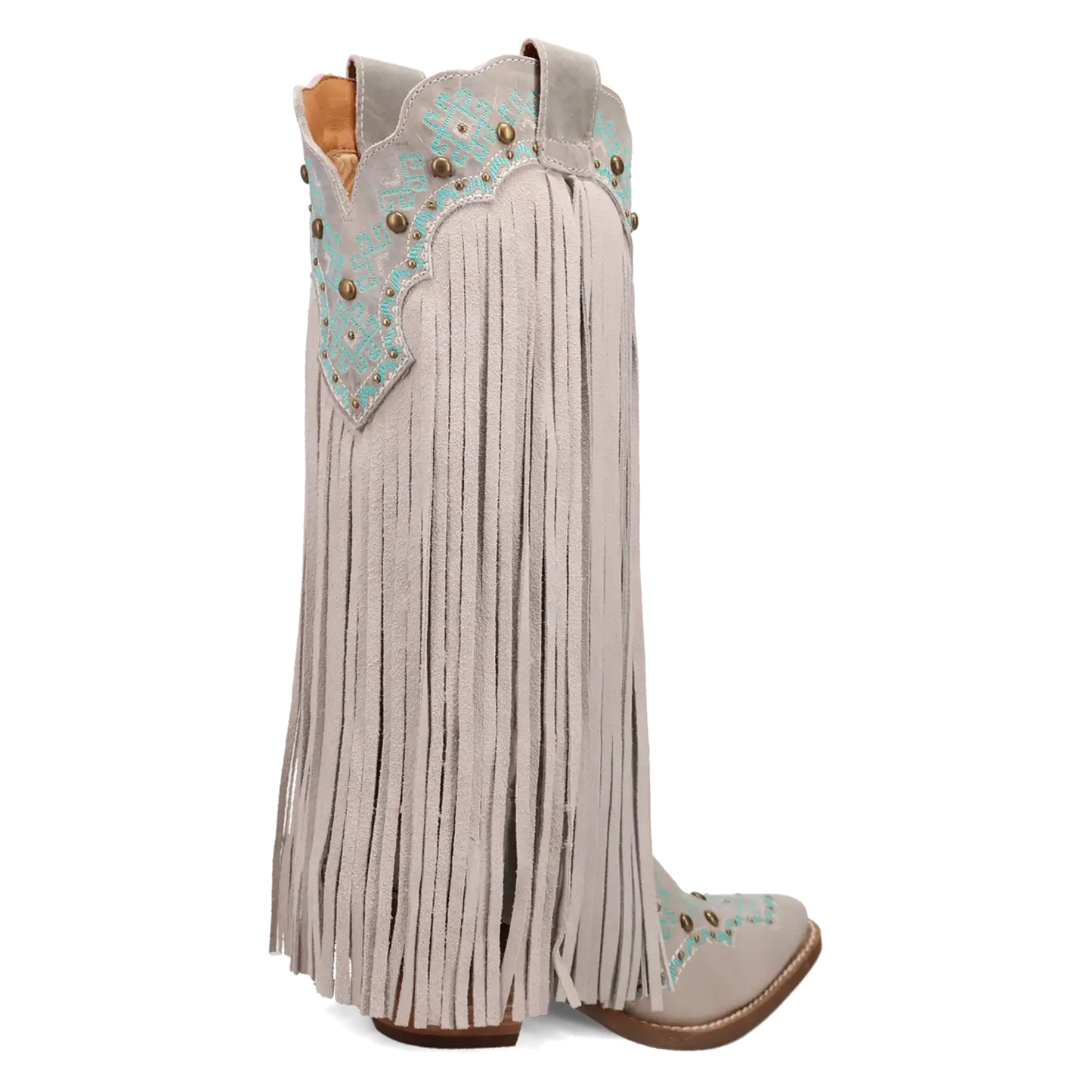 Botas vaqueras de mujer Dingo Tequila Sunrise de piel de ante